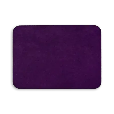 Pack of 25 - 3.5" x 2.5" - Blank Rectangle Patch - Faux Suede Grape - Heat Applied Backing