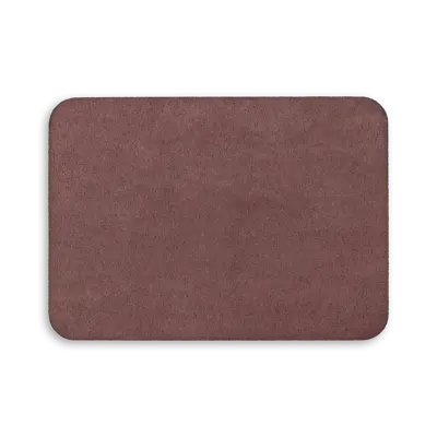 Pack of 25 - 3.5" x 2.5" - Blank Rectangle Patch - Faux Suede Mauve - Heat Applied Backing