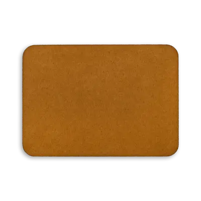 Pack of 25 - 3.5" x 2.5" - Blank Rectangle Patch - Faux Suede Mustard Yellow - Heat Applied Backing