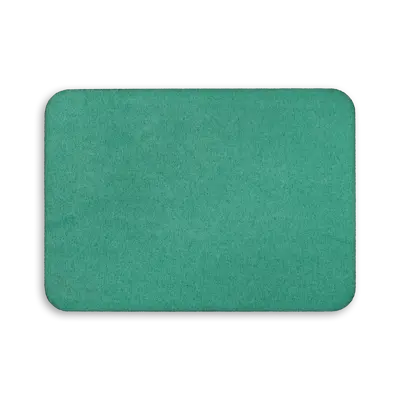 Pack of 25 - 3.5" x 2.5" - Blank Rectangle Patch - Faux Suede Turquoise - Heat Applied Backing